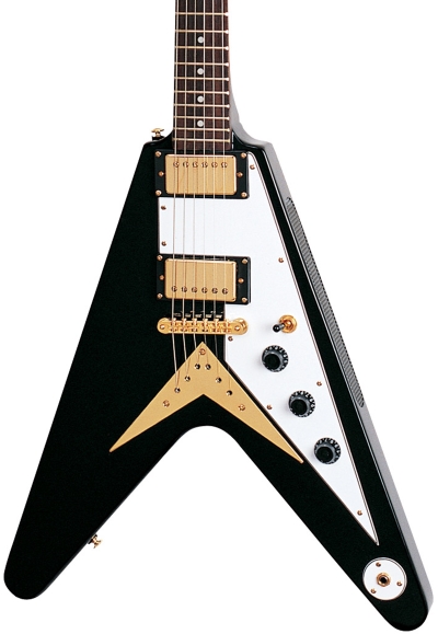 V style electric guitar